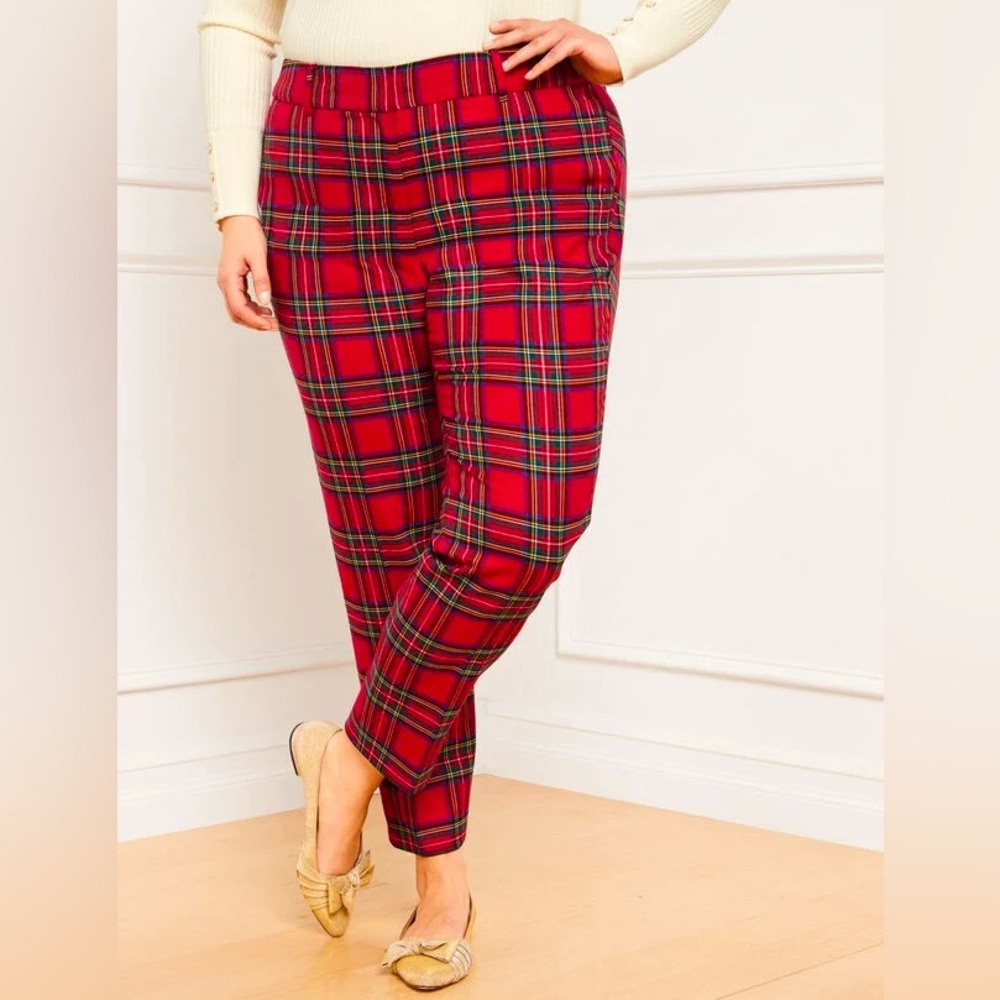 PLUS EXCLUSIVE TALBOTS HAMPSHIRE ANKLE PANTS - CELEBRATING PLAID